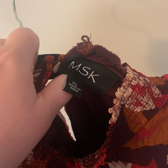 EUC MSK Ruffled Fall Floral Wedding Guest Dress Size XL - Picture 10 of 15